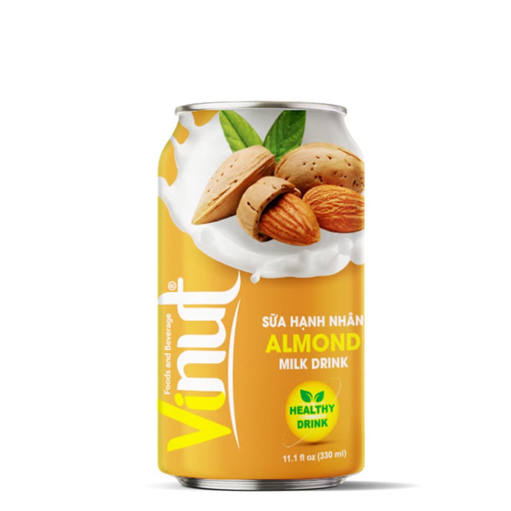VINUT Minuman Susu Almond, Minuman Sehat, Kaleng, 11.1 fl oz (330 mL)