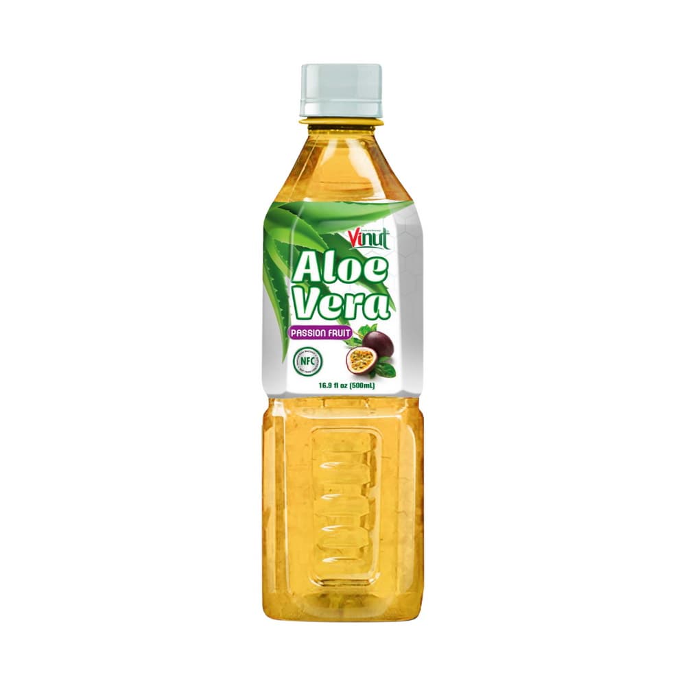 Vinut Aloe Vera Drink, Passion Fruit Flavor, NFC, PET Bottle, 16.9 fl oz (500 mL)