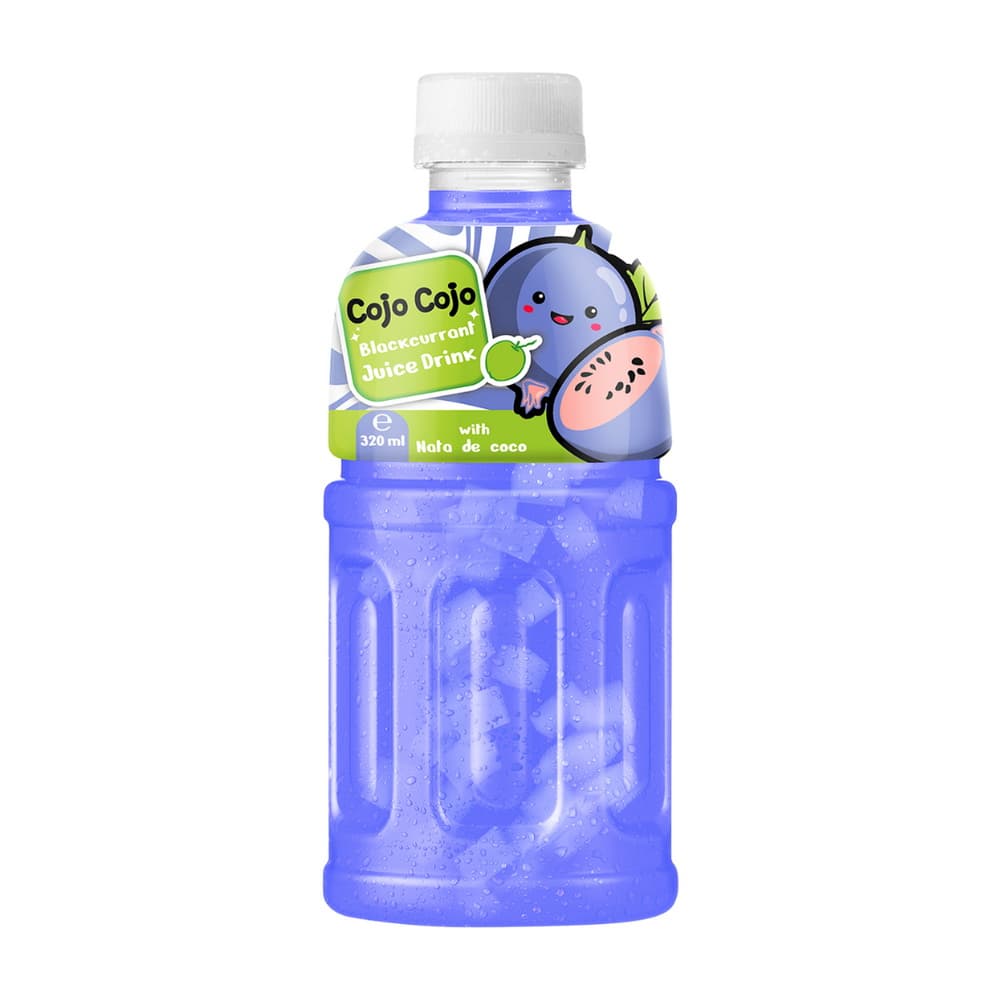 VINUT Minuman Sari Buah Blackcurrant, Dengan Nata De Coco, Botol PET, (320 mL)