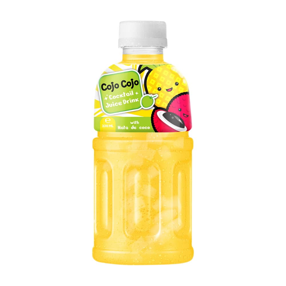 VINUT Minuman Sari Buah Koktail, Dengan Nata De Coco, Botol PET, (320 mL)