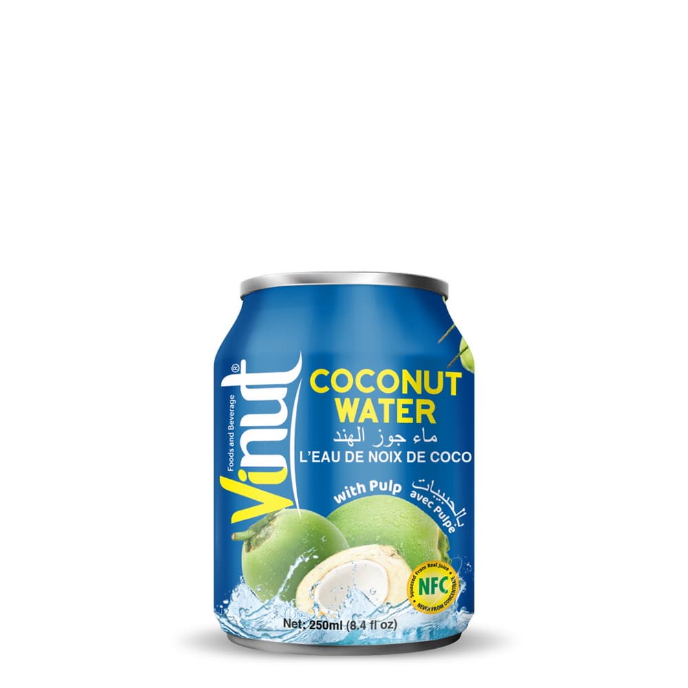 VINUT Air Kelapa dengan Bulir, NFC, Kaleng, 8.45 fl oz 250 mL