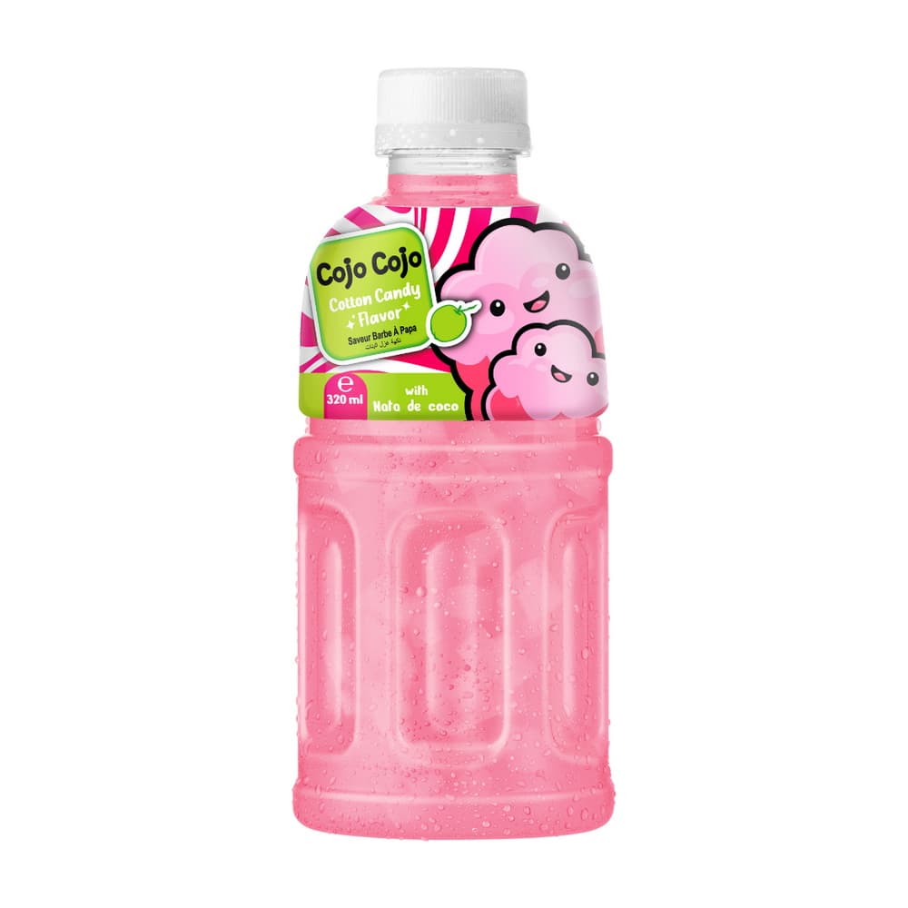 VINUT Minuman Rasa Gula Kapas dengan Nata De Coco, Botol PET, (320 mL)