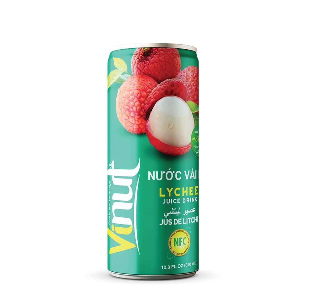 Vinut Lychee Juice Drink, NFC, Can, 10.8 fl oz 320 mL